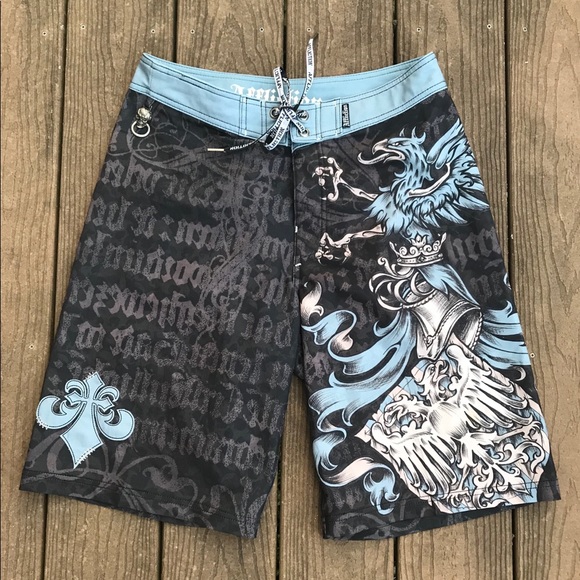 affliction swim trunks